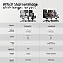 Sharper Image S-600 Active Lumbar Heated Ergonomic Bonded Leather Swivel Executive Massage Chair, Black (60098-BLK)~#|#~2639760C-8F8F-49A6-A8CDF5577B3EF87D_sc7