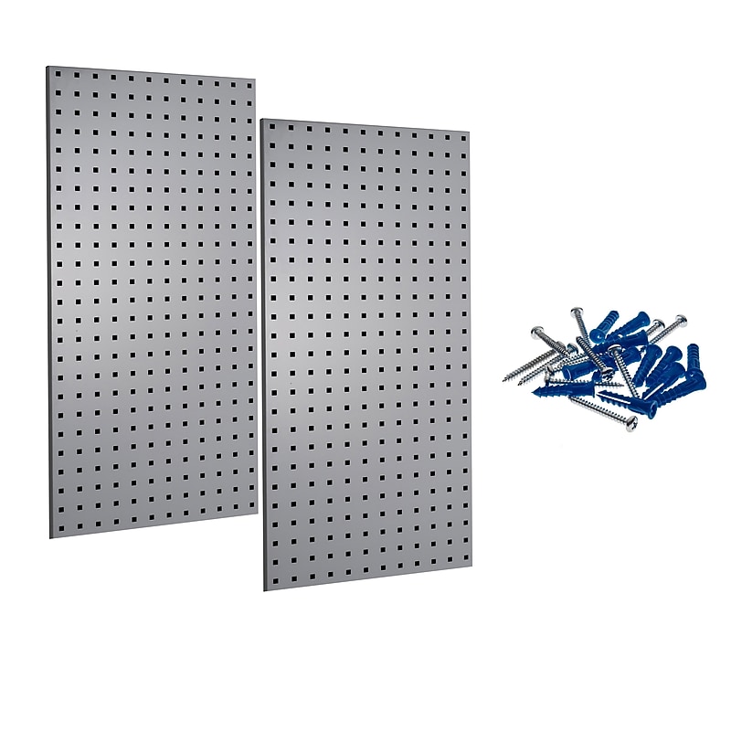 Triton Products LocBoard 18" x 36" x 9/16" Steel Square Hole Pegboards, 2/Set (LB18-G) image 1