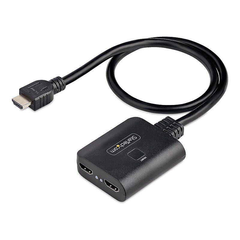StarTech HDMI to HDMI/HDMI Audio/Video Splitter, Male to Female/Female, Black (HDMI-SPLITTER-4K60UP) image 1
