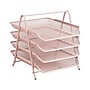 Mind Reader Metal Mesh Front Loading Letter Tray, Letter/Legal Size, Pink (4TPAPER-PNK)~#|#~263FC877-D7B7-4A4B-8F54586B06F0F103_sc7