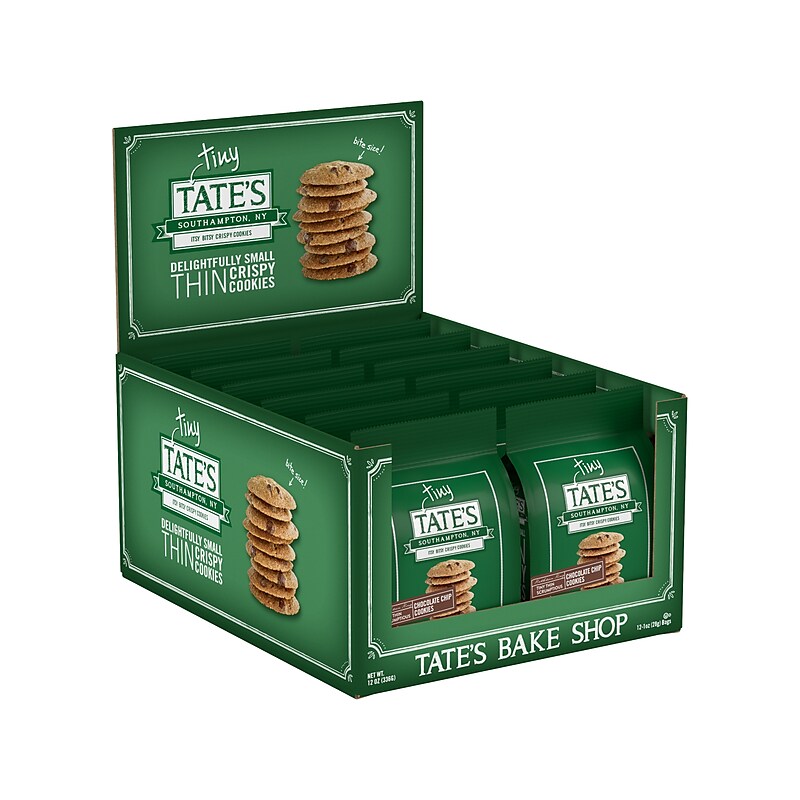 Tates Bake Shop Tiny Tate's Chocolate Chip Cookies, 1 oz., 24/Carton (TBS00164) image 1