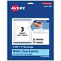 Avery Laser/Inkjet Rectangle Multipurpose Labels, 2-1/2" x 7", Clear, 75/Pack (94247)~#|#~264B9C41-216C-4460-BB8A3AE266B8C95C_sc7