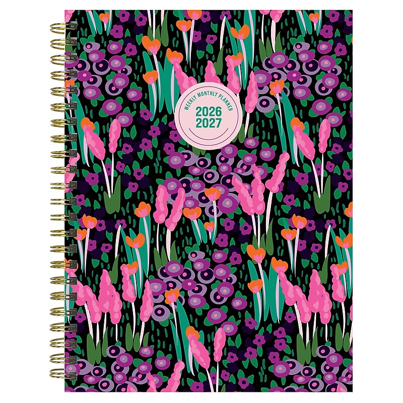 2026-2027 TF Publishing Buds & Blooms 6.5" x 8" Academic & Calendar Weekly & Monthly Planner, Multicolored (AY27-9206) image 1