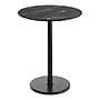 Flash Furniture TopGuard 36" Round Wood Dining Table with Round Base, Black Faux Marble/Black Base (STRD36BMATR24B)~#|#~2656C3AF-98D6-491F-8D1776F7C9F41AF2_sc7