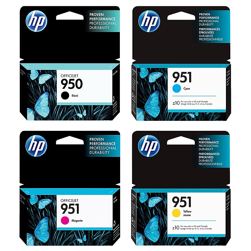 HP 950/951 Black/Cyan/Magenta/Yellow Standard Yield Ink Cartridge, 4/Pack (HP9509514PK-VB) image 1