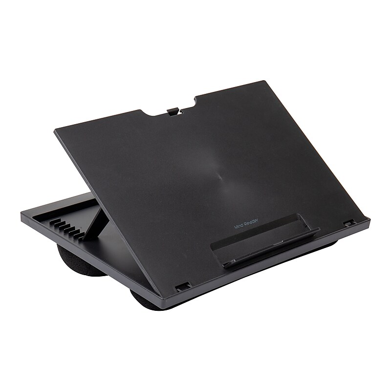 Mind Reader 11" x 14.75" Plastic Lap Desk with Cushion, Black (LTADJUST-BLK) image 1