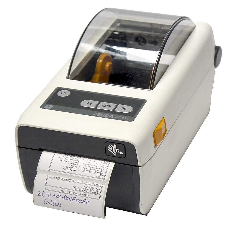 Zebra ZD411-HC Direct Thermal Healthcare Desktop Printer, White (ZD4AH22-D01E00EZ) image 1