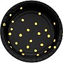 Creative Converting Black and Gold Foil Dot Paper Dessert Plates, 96/Pack (329932)~#|#~266547B3-BEB5-46D4-816FF86B0ED357B6_sc7
