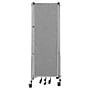 National Public Seating Robo Series 5-Panel Folding Mobile Room Divider, 72"H x 72"W, Grey Fabric (RDG6-5PT02)~#|#~266639F7-3D8A-4CB4-A10302D2A34EA97A_sc7