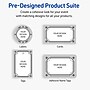 Avery Silver-Metallic Black General Use Blank Cards, White, 20/Pack (S00-FKE)~#|#~266ABBC2-867C-4E7D-9A935E78CAB371D8_sc7