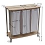 Household Essentials 3-Section Rolling Laundry Sorter with Lid, Laminated Wood, Ashwood (7050-1)~#|#~266DB38C-2F2A-4AFD-82F2C9EBDD783FC7_sc7