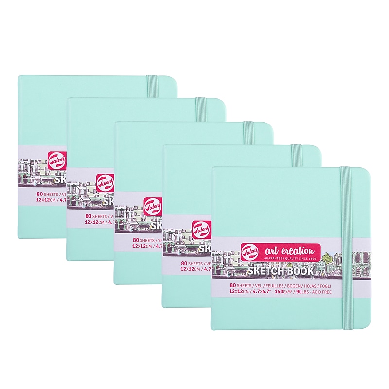 Talens Art Creation 4.7" x 4.7" Sketch Book, 80 Sheets/Book, 5/Bundle (TLN9314034M-5) image 1