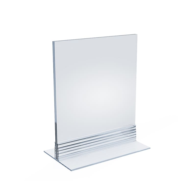 Azar Sign Holder, 5" x 7", Vertical, Clear Acrylic, 10/Pack (102722) image 1