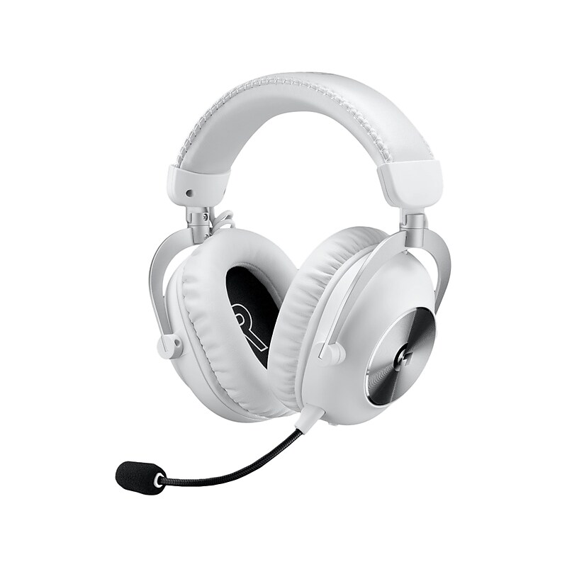 Logitech PRO X 2 LIGHTSPEED Wireless Bluetooth Stereo Gaming Over-the-Ear Headset, 3.5mm, White (981-001268) image 1