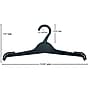 Nahanco 12 1/4" Polystyrene Apparel Hanger, Black, 500/Box (NH03B)~#|#~2681D747-5899-476C-A1B44D485049450B_sc7