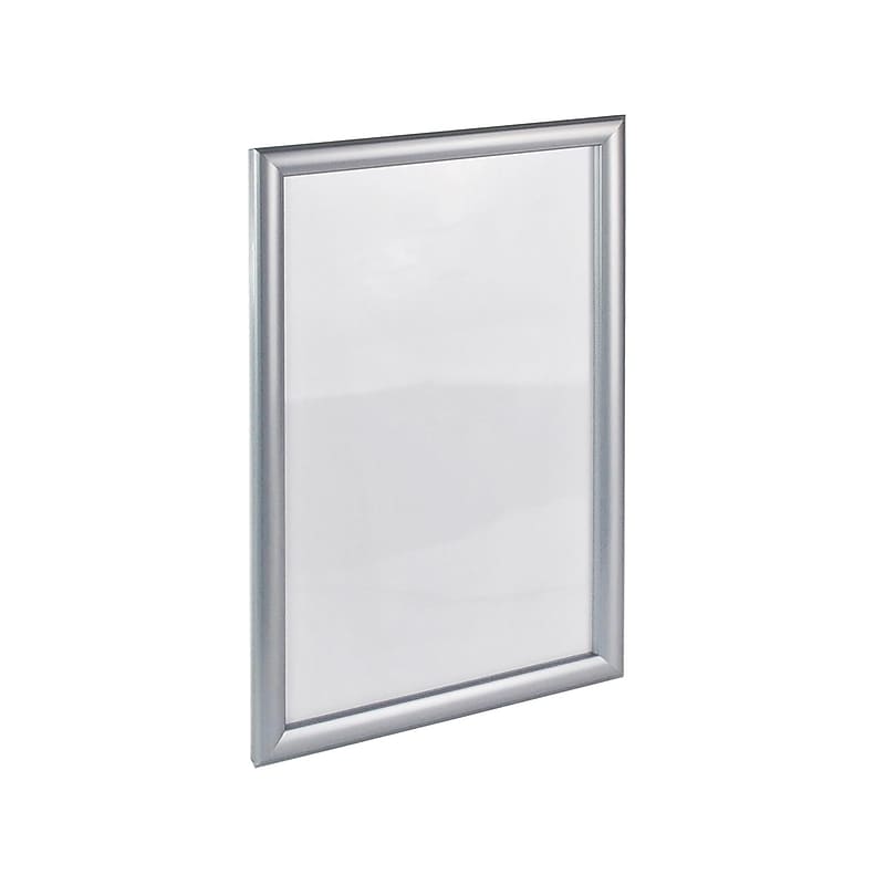 Azar Poster Holder, 11" x 17", Wall Mounted, Silver Plastic (300340-SLV-2PK) image 1
