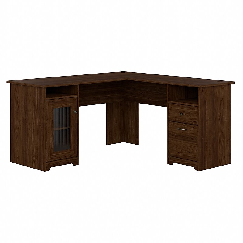 Bush Furniture Cabot 60"W L Shaped Computer Desk, Modern Walnut (WC31030-03K) image 1