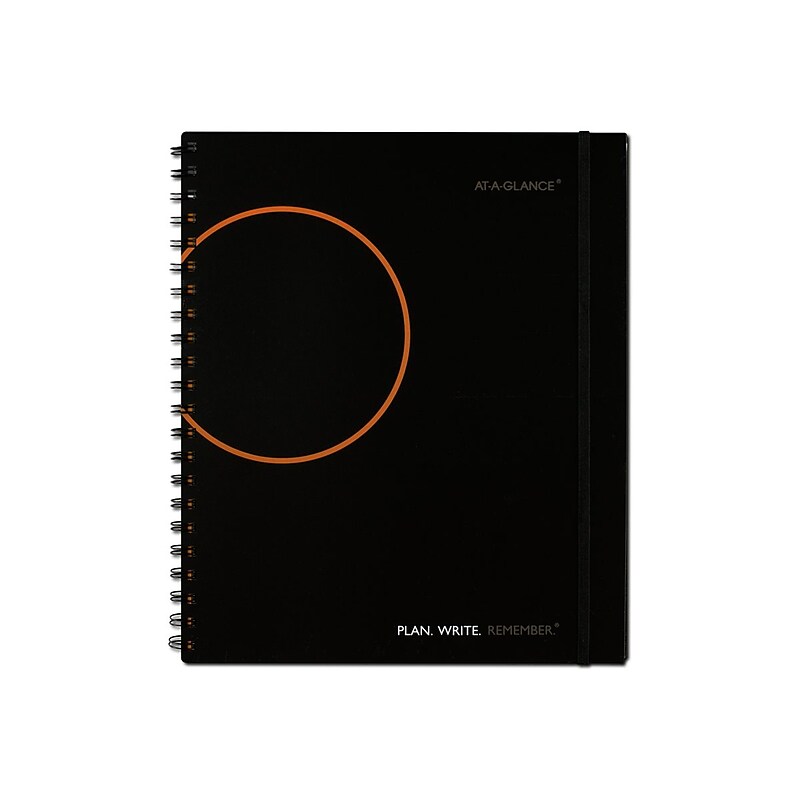 AT-A-GLANCE Plan. Write. Remember. 8.5" x 11" Planning Notebook, Plastic Cover, Black (70-6209-05-24) image 1