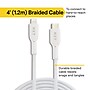 NXT Technologies™ 4 Ft. Braided USB-C to Lightning Cable for iPhone/iPad/iPod touch, White (NX60445)~#|#~268E2D2A-4737-43E2-ACE928ABFDBDA738_sc7