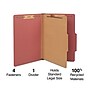 Staples® 30% Recycled Pressboard Classification Folder, 1-Dividers, 1 3/4" Expansion, Legal Size, Red, 10/Box (ST18337/TR18337)~#|#~2690205C-D520-4249-84D85B9BF481BA78_sc7