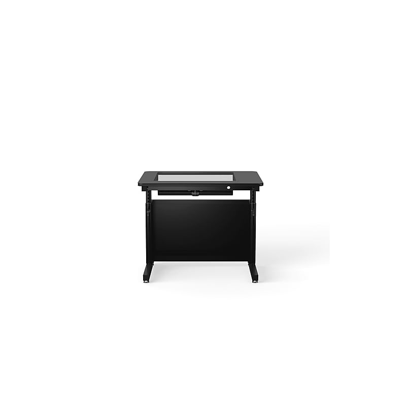 VersaDesk Downview 36"W Manual Adjustable Standing Computer Table, Black (DVT3630-BB) image 1