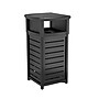Suncast Commercial Metal Outdoor Trash Can with 2-Way Lid, 30 Gallon, Black (MTCSQ300)~#|#~269397D2-BB8E-4CBA-9D8B9AA8D866793B_sc7