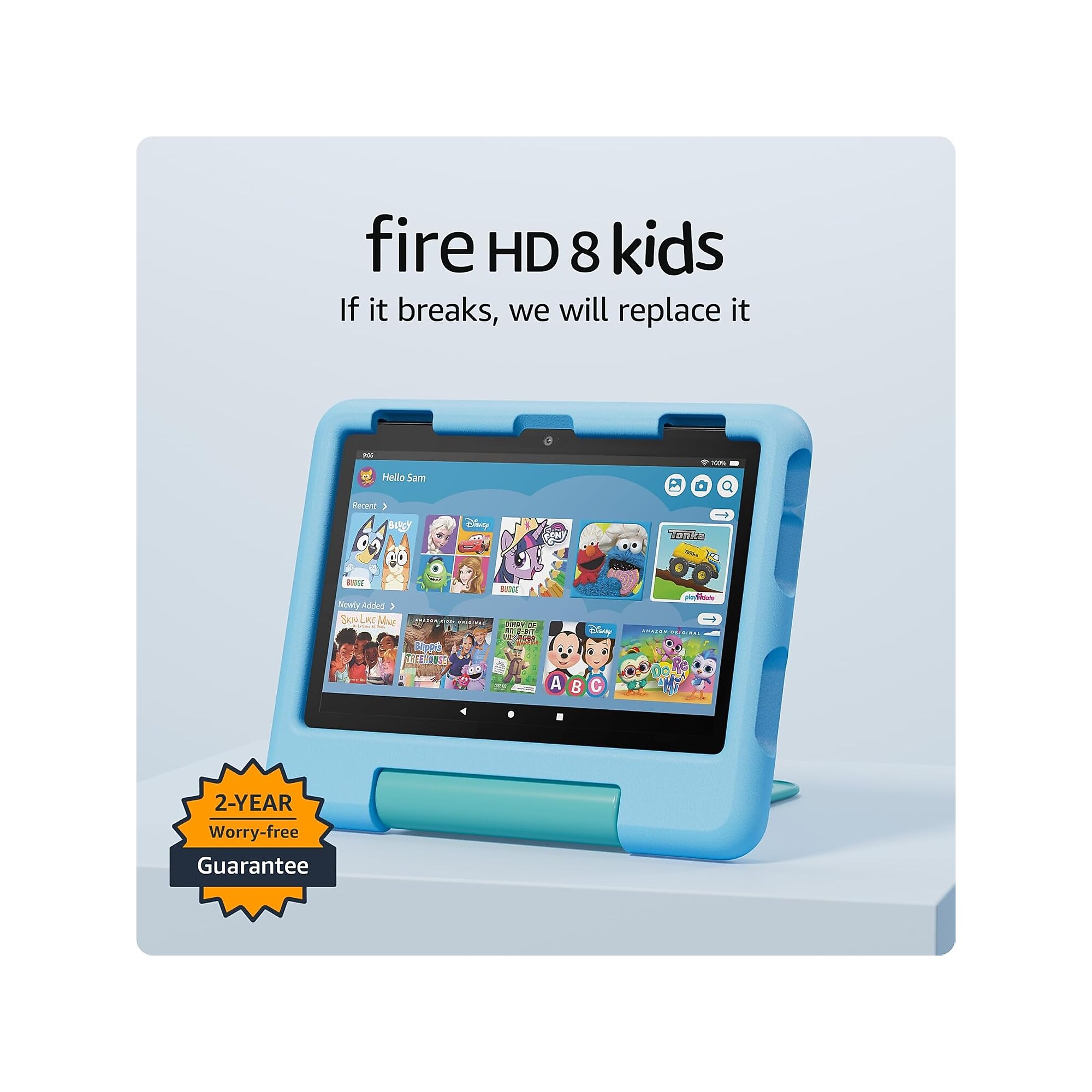 Amazon Fire HD 8″ Kids Tablet, WiFi, Fire OS, Blue (53-036300) Sansujyuku sansujyuku.com