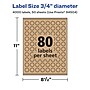 Avery Laser/Inkjet Round Multipurpose Labels, 0.75" Dia., Kraft Brown, 4,000 Labels/Box (94504)~#|#~26946AC1-84E9-4AAF-95459072C53710BB_sc7