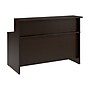 Bush Business Furniture Arrive 60"W Reception Desk with Shelf, Mocha Cherry (ARV001MR)~#|#~269791D3-267D-464B-91884AF8388D8463_sc7
