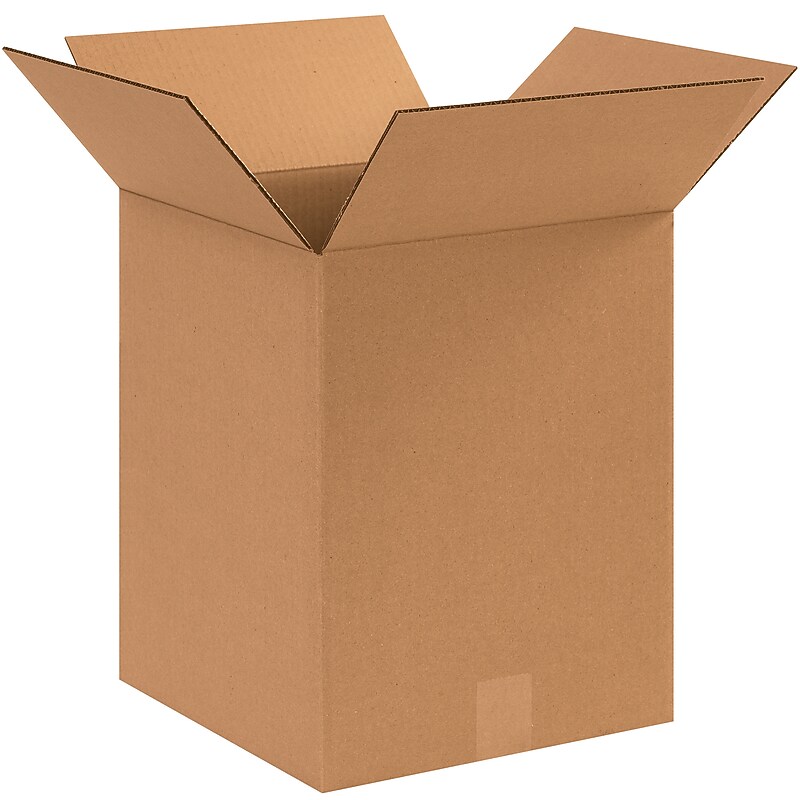 12" x 12" x 15" Shipping Boxes, 32 ECT, Brown, 25/Bundle(121215) image 1
