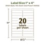 Avery EcoFriendly Laser/Inkjet Rectangle Multipurpose Labels, 1" x 4", White, 2000/Box (94202)~#|#~26A054A6-66DD-468A-821366AA3C155AC8_sc7
