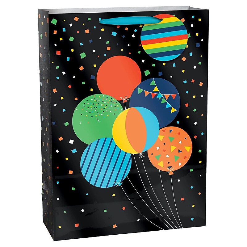 Party City Night of Balloons Super Large Gift Bag, Multicolored (AM170811-NS) image 1
