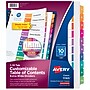 Avery Ready Index Table of Contents Extra-Wide Paper Dividers, 1-10 Tab, Multicolor (11165)~#|#~26A5A015-1ED2-4179-98A390800626C231_sc7