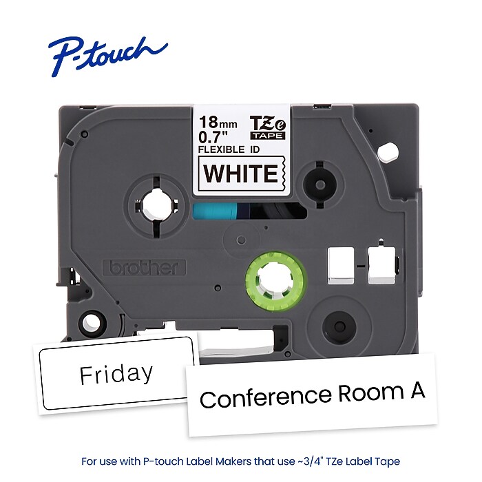 Brother P-touch Flexible ID Laminated Label Tape, ~3/4