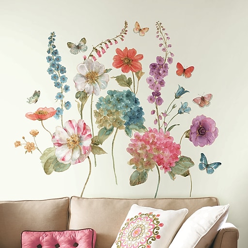 York Wallcoverings Lisa Audit Garden Flowers Giant Wall Decals