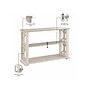 Bush Furniture Homestead 47" x 16" Console Table with Shelves, Linen White Oak (HOT248LW-03)~#|#~26B25B9F-A71B-478A-B487154703D876DB_sc7