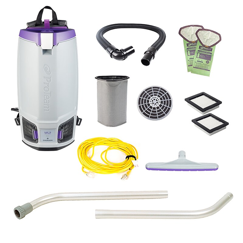 ProTeam GoFit 10 qt. Backpack Vacuum w/Two Piece Wand and Xover Tool (107751) image 1
