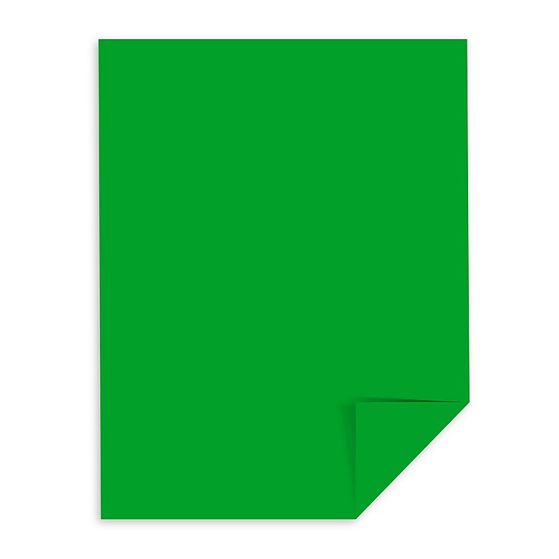 Astrobrights 65 lb. Cardstock Paper, 8.5" x 11", Gamma Green, 2,000 Sheets/Carton (22741CT) image 1