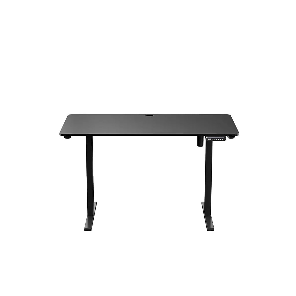 Front view of Huanuo adjustable standing desk showing legs and control panel