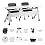 Bush Business Furniture Envision 72"W Foldable Training Room Table with 2 Chairs, White (NVS006WH)~#|#~26BCFFC9-56DE-4271-82352A5529205E9C_sc7