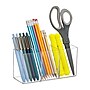 Mind Reader 3-Compartment Plastic Pen and Accessories Holder, Clear (COMPY-CLR)~#|#~26BF5308-63C8-4BCC-A77A0B60E5658574_sc7