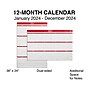 2024 Staples 36" x 24" Wall Calendar, Red (ST53903-24)~#|#~26C356BE-7208-41C5-9A89CA55F5BA518A_sc7