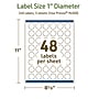Avery Dissolvable Circle Multipurpose Labels, 1" Dia., Off-white, 240/Pack (94500)~#|#~26C3770C-72DB-43DC-83380CCB500C0F95_sc7
