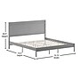 Flash Furniture Kingston Gray Platform Bed with Wooden Slats and Headboard, King (MG09003KBKGW)~#|#~26C6EB7E-74C6-49EE-A90423A5068B11A8_sc7