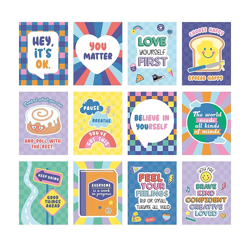 Carson Dellosa Education We Stick Together 8.5" x 11" Decorative Mini Posters 12/pack (106077) image 1