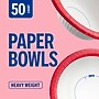 Perk™ 12 oz. Heavy Duty Paper Bowl, White/Red, 50/Pack (53207)~#|#~26CB2B66-CA07-4E46-9FDE611D0CC625A5_sc7