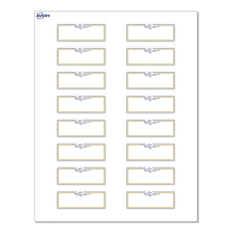 Avery Laser/Inkjet Rectangle Multipurpose Labels, 1" x 2-5/8", White, 160/Pack (S00D2X) image 1