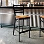 Flash Furniture HERCULES Series Traditional Metal Ladder Back Restaurant Barstool, Black/Natural Wood (XUDG697BBARNTW)~#|#~26D33E0E-D992-4310-AF80E3458549A489_sc7