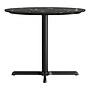 Flash Furniture TopGuard 36" Round Wood Dining Table with X-Base, Black Faux Marble/Black Base (STRD36BMAT3030)~#|#~26D8DE70-6648-4607-91CCB92A72CF584E_sc7