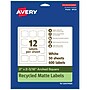 Avery EcoFriendly Square Multipurpose Labels, 2" x 2-3/16", White, 600/Box (94124)~#|#~26DA9209-A0EA-465E-B51C5FD9E11322DB_sc7